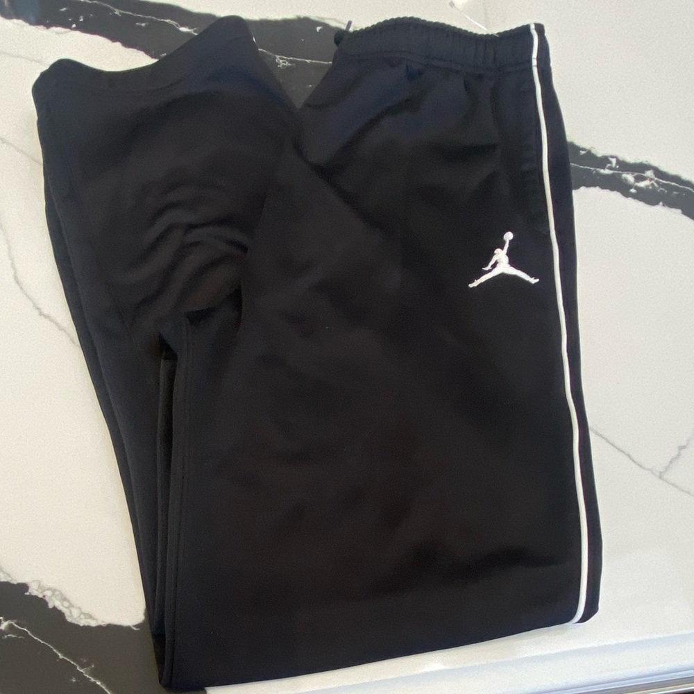 Jordan Kids Black Joggers with White Accents